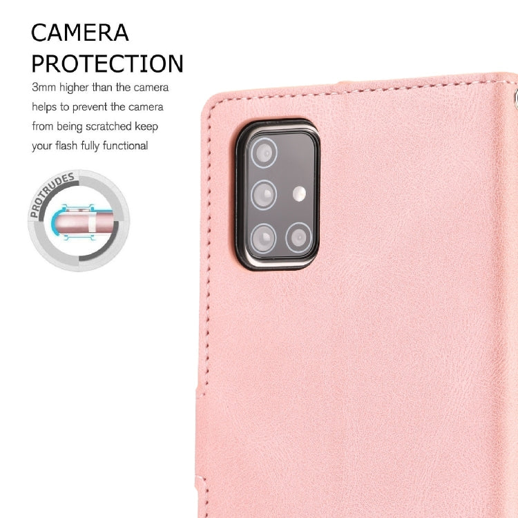 For Samsung Galaxy A71 (4G) Fantasy Classic Skin-feel Calfskin Texture Magnetic Buckle Horizontal Flip PU Leather Case with Holder & Card Slot & Wallet