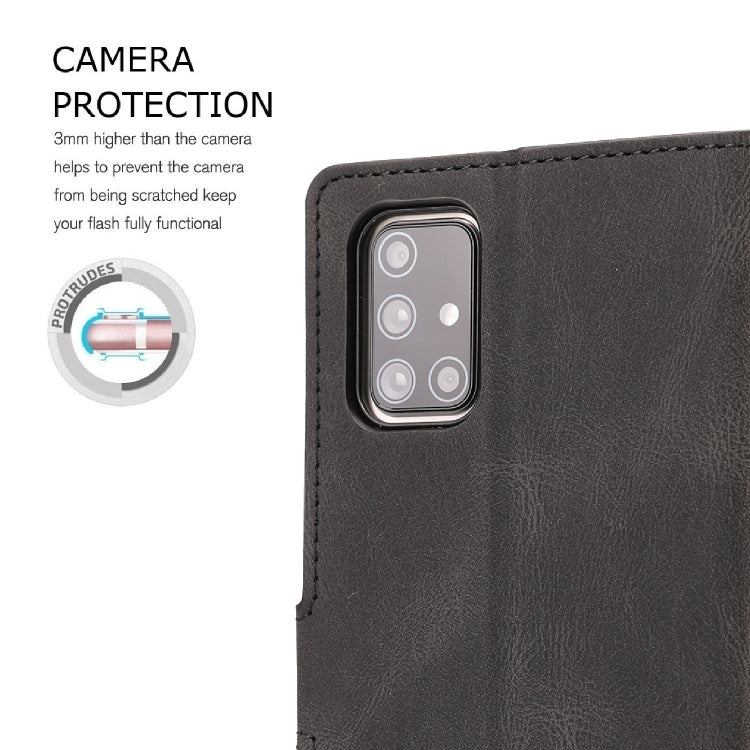 For Samsung Galaxy A71 (4G) Fantasy Classic Skin-feel Calfskin Texture Magnetic Buckle Horizontal Flip PU Leather Case with Holder & Card Slot & Wallet