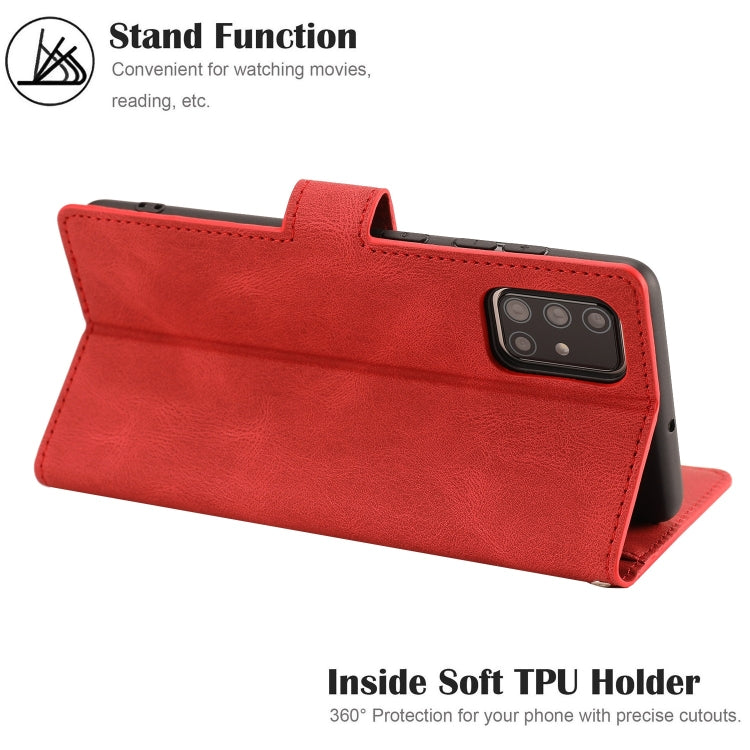 For Samsung Galaxy A71 (4G) Fantasy Classic Skin-feel Calfskin Texture Magnetic Buckle Horizontal Flip PU Leather Case with Holder & Card Slot & Wallet