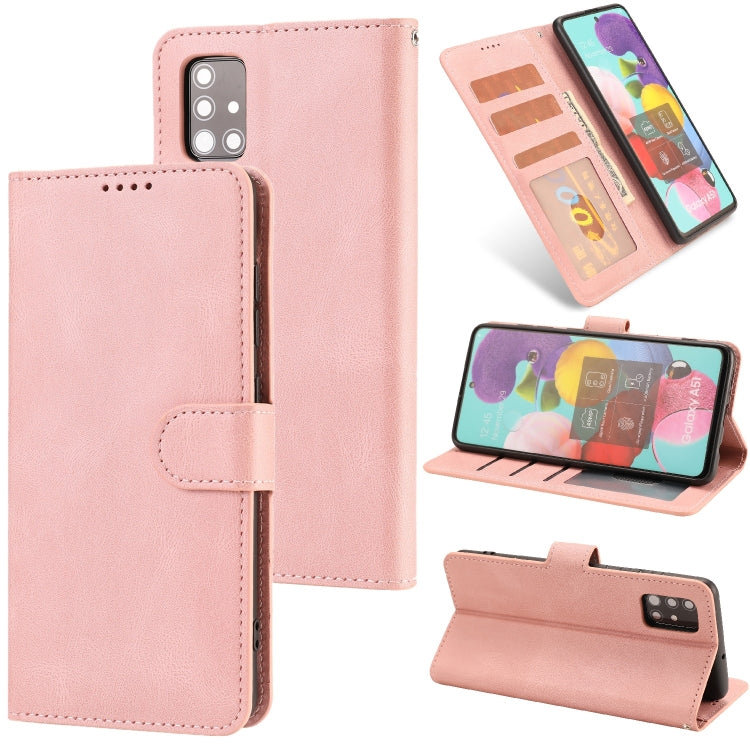 For Samsung Galaxy A51 Fantasy Classic Skin-feel Calfskin Texture Magnetic Buckle Horizontal Flip PU Leather Case with Holder & Card Slot & Wallet