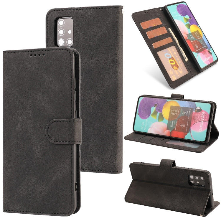 For Samsung Galaxy A51 Fantasy Classic Skin-feel Calfskin Texture Magnetic Buckle Horizontal Flip PU Leather Case with Holder & Card Slot & Wallet