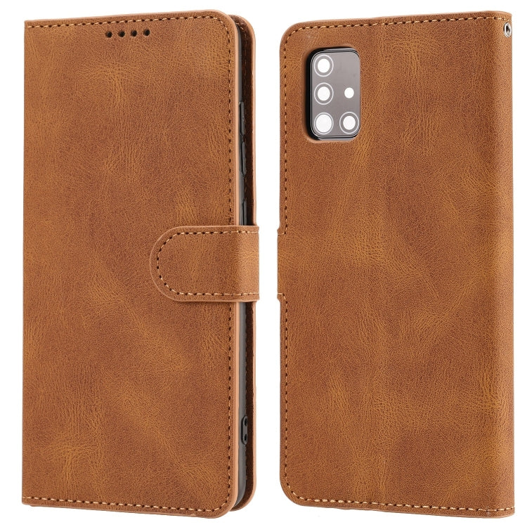 For Samsung Galaxy A51 Fantasy Classic Skin-feel Calfskin Texture Magnetic Buckle Horizontal Flip PU Leather Case with Holder & Card Slot & Wallet