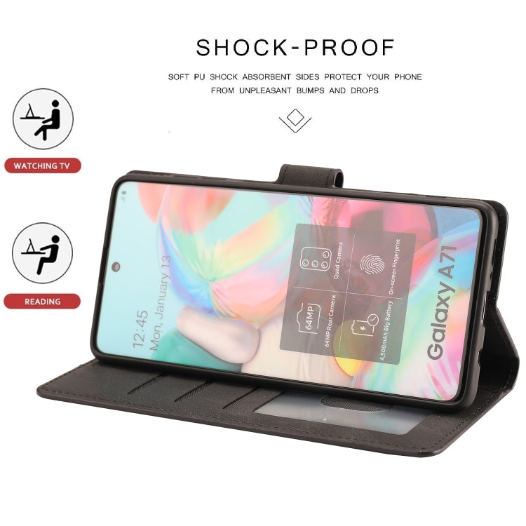 For Samsung Galaxy A71 (5G) Fantasy Classic Skin-feel Calfskin Texture Magnetic Buckle Horizontal Flip PU Leather Case with Holder & Card Slot & Wallet