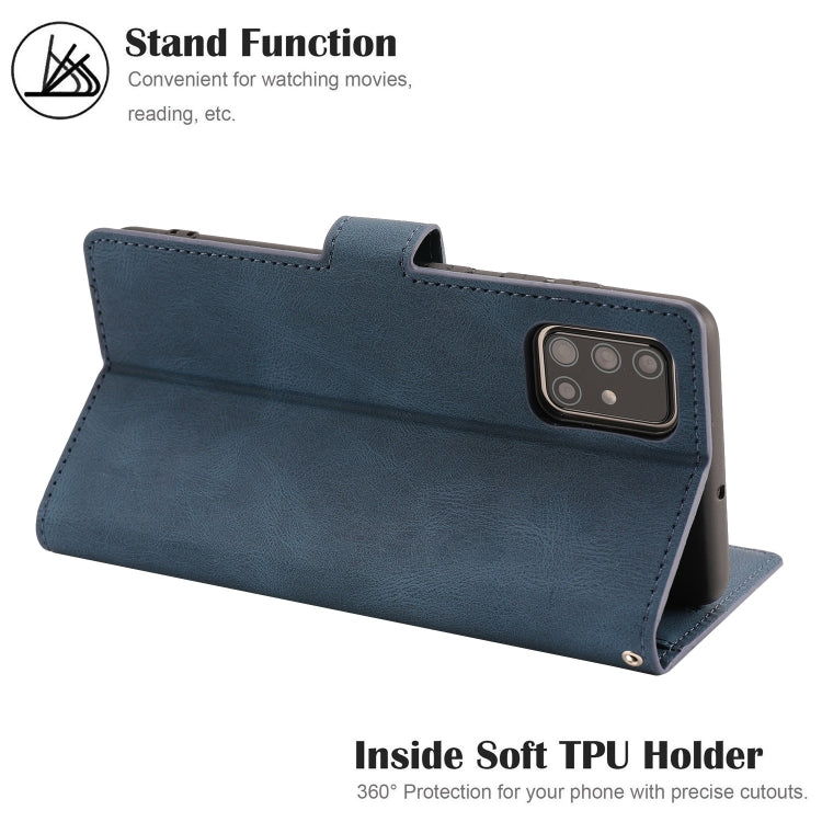 For Samsung Galaxy A71 (5G) Fantasy Classic Skin-feel Calfskin Texture Magnetic Buckle Horizontal Flip PU Leather Case with Holder & Card Slot & Wallet