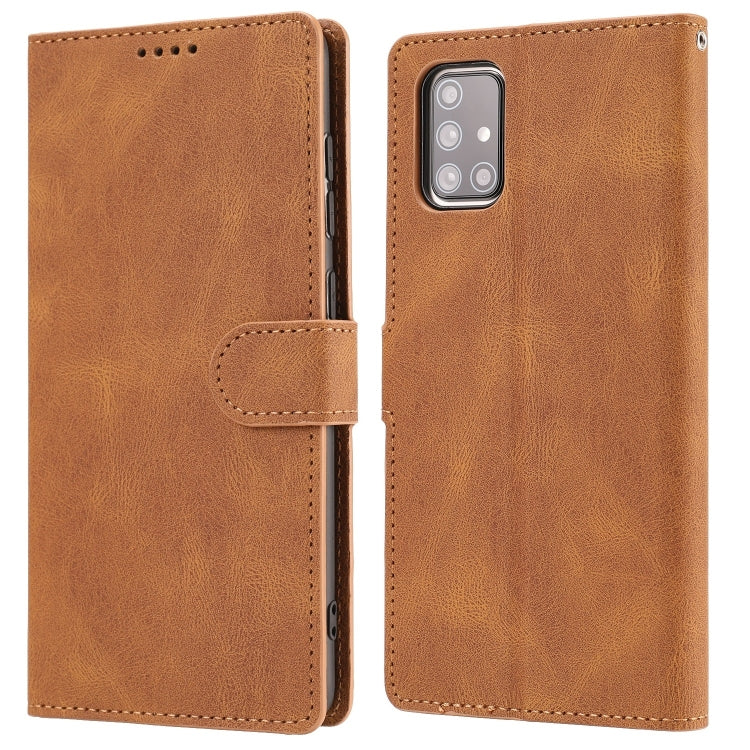 For Samsung Galaxy A71 (5G) Fantasy Classic Skin-feel Calfskin Texture Magnetic Buckle Horizontal Flip PU Leather Case with Holder & Card Slot & Wallet