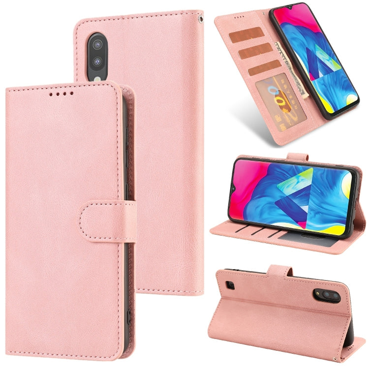 For Samsung Galaxy M10 Fantasy Classic Skin-feel Calfskin Texture Magnetic Buckle Horizontal Flip PU Leather Case with Holder & Card Slot & Wallet