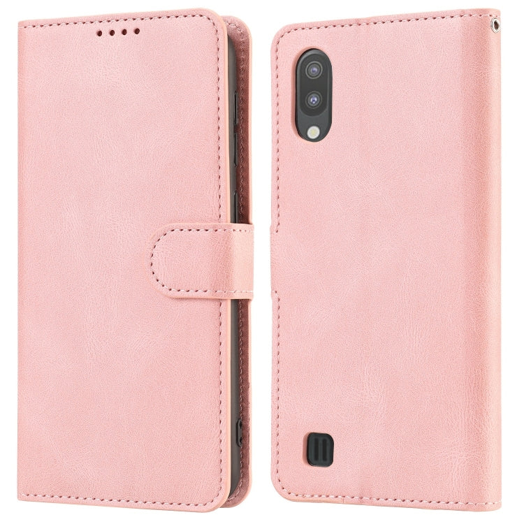 For Samsung Galaxy M10 Fantasy Classic Skin-feel Calfskin Texture Magnetic Buckle Horizontal Flip PU Leather Case with Holder & Card Slot & Wallet