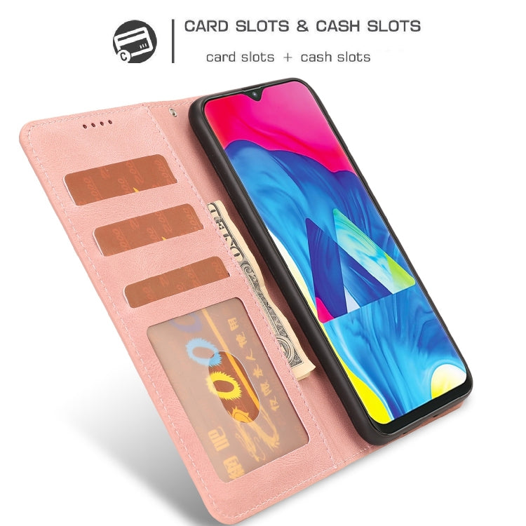 For Samsung Galaxy M10 Fantasy Classic Skin-feel Calfskin Texture Magnetic Buckle Horizontal Flip PU Leather Case with Holder & Card Slot & Wallet