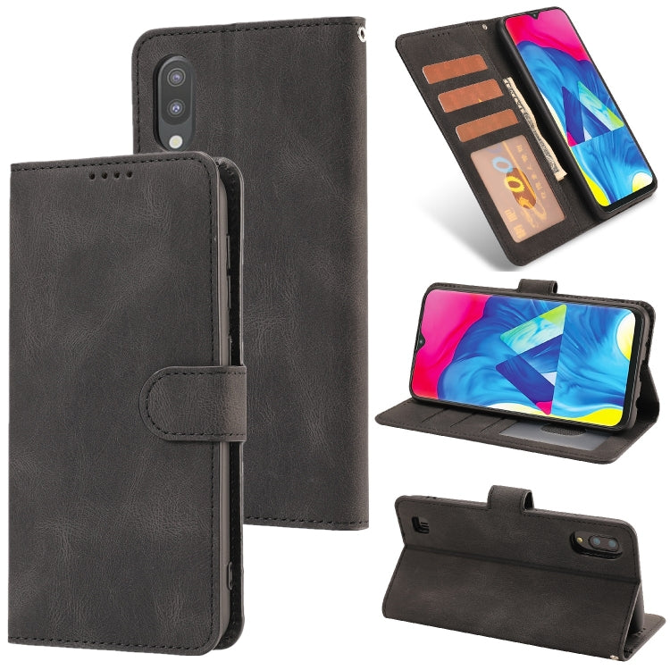 For Samsung Galaxy M10 Fantasy Classic Skin-feel Calfskin Texture Magnetic Buckle Horizontal Flip PU Leather Case with Holder & Card Slot & Wallet