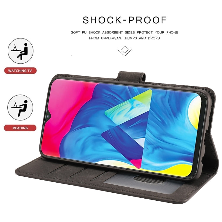For Samsung Galaxy M10 Fantasy Classic Skin-feel Calfskin Texture Magnetic Buckle Horizontal Flip PU Leather Case with Holder & Card Slot & Wallet