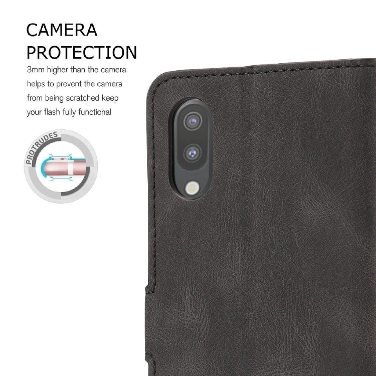 For Samsung Galaxy M10 Fantasy Classic Skin-feel Calfskin Texture Magnetic Buckle Horizontal Flip PU Leather Case with Holder & Card Slot & Wallet