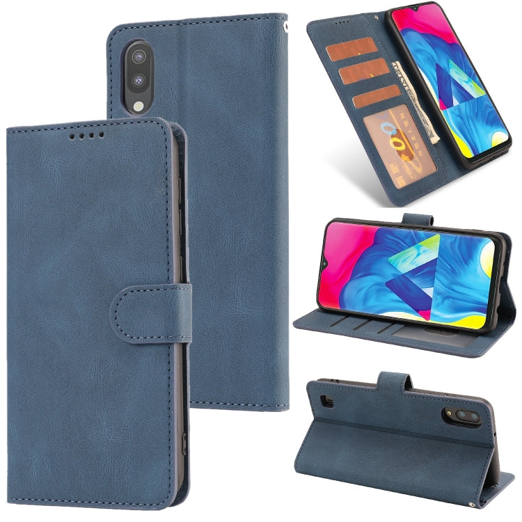 For Samsung Galaxy M10 Fantasy Classic Skin-feel Calfskin Texture Magnetic Buckle Horizontal Flip PU Leather Case with Holder & Card Slot & Wallet