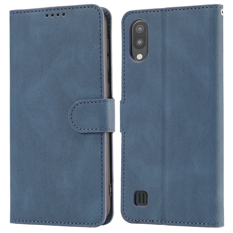 For Samsung Galaxy M10 Fantasy Classic Skin-feel Calfskin Texture Magnetic Buckle Horizontal Flip PU Leather Case with Holder & Card Slot & Wallet