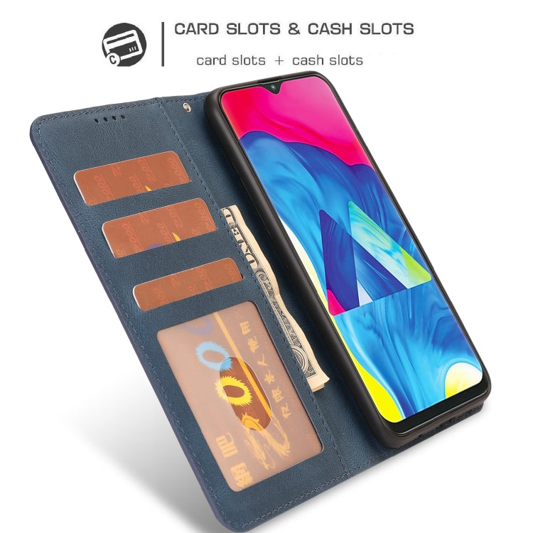 For Samsung Galaxy M10 Fantasy Classic Skin-feel Calfskin Texture Magnetic Buckle Horizontal Flip PU Leather Case with Holder & Card Slot & Wallet