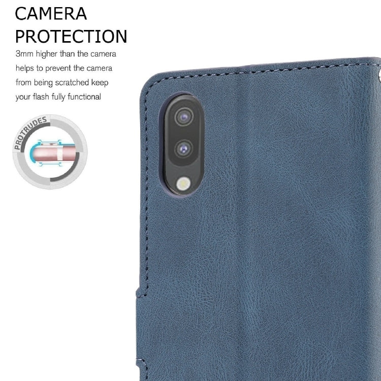 For Samsung Galaxy M10 Fantasy Classic Skin-feel Calfskin Texture Magnetic Buckle Horizontal Flip PU Leather Case with Holder & Card Slot & Wallet