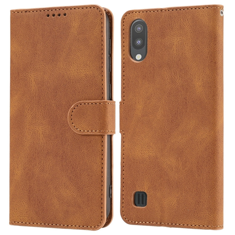 For Samsung Galaxy M10 Fantasy Classic Skin-feel Calfskin Texture Magnetic Buckle Horizontal Flip PU Leather Case with Holder & Card Slot & Wallet
