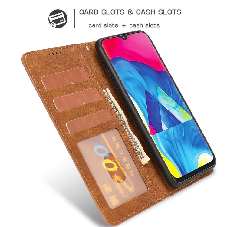 For Samsung Galaxy M10 Fantasy Classic Skin-feel Calfskin Texture Magnetic Buckle Horizontal Flip PU Leather Case with Holder & Card Slot & Wallet