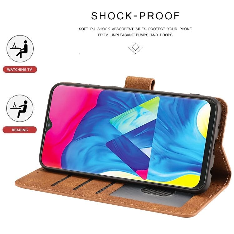 For Samsung Galaxy M10 Fantasy Classic Skin-feel Calfskin Texture Magnetic Buckle Horizontal Flip PU Leather Case with Holder & Card Slot & Wallet