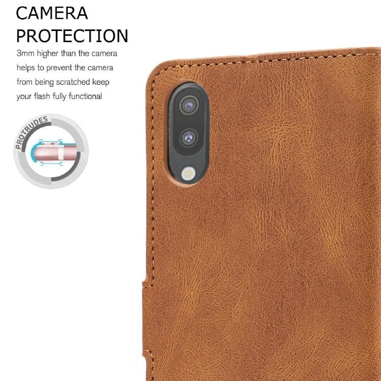 For Samsung Galaxy M10 Fantasy Classic Skin-feel Calfskin Texture Magnetic Buckle Horizontal Flip PU Leather Case with Holder & Card Slot & Wallet