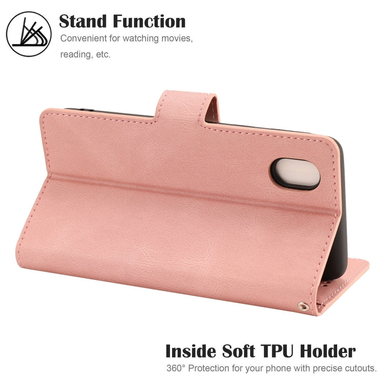 For Samsung Galaxy A01 Core Fantasy Classic Skin-feel Calfskin Texture Magnetic Buckle Horizontal Flip PU Leather Case with Holder & Card Slot & Wallet