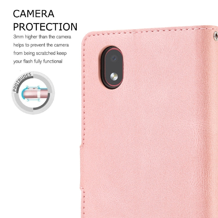 For Samsung Galaxy A01 Core Fantasy Classic Skin-feel Calfskin Texture Magnetic Buckle Horizontal Flip PU Leather Case with Holder & Card Slot & Wallet