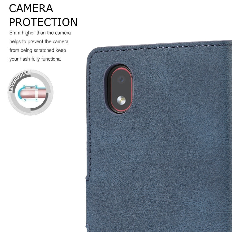 For Samsung Galaxy A01 Core Fantasy Classic Skin-feel Calfskin Texture Magnetic Buckle Horizontal Flip PU Leather Case with Holder & Card Slot & Wallet