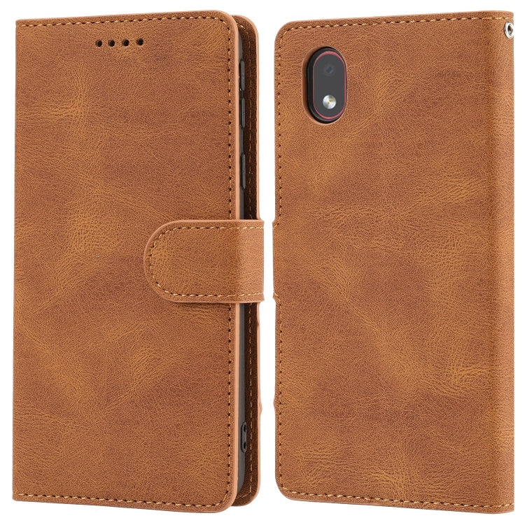 For Samsung Galaxy A01 Core Fantasy Classic Skin-feel Calfskin Texture Magnetic Buckle Horizontal Flip PU Leather Case with Holder & Card Slot & Wallet