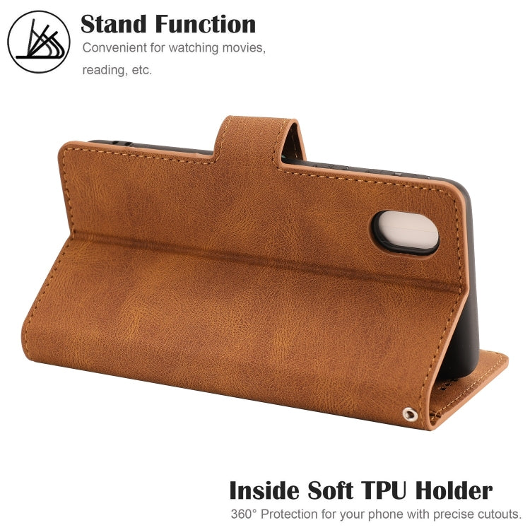 For Samsung Galaxy A01 Core Fantasy Classic Skin-feel Calfskin Texture Magnetic Buckle Horizontal Flip PU Leather Case with Holder & Card Slot & Wallet