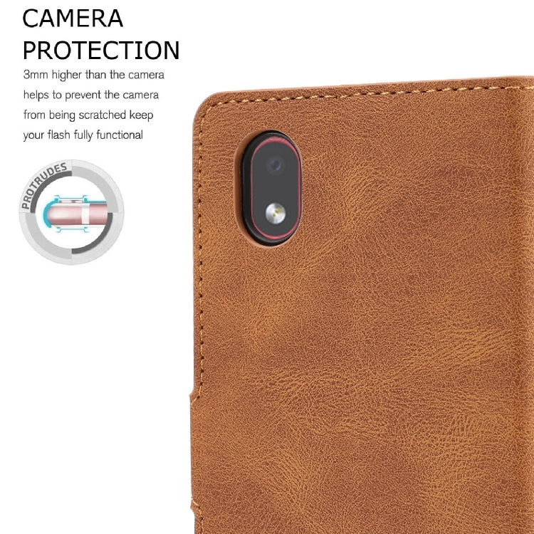 For Samsung Galaxy A01 Core Fantasy Classic Skin-feel Calfskin Texture Magnetic Buckle Horizontal Flip PU Leather Case with Holder & Card Slot & Wallet