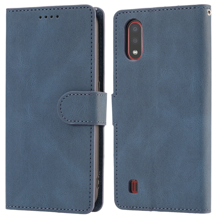 For Samsung Galaxy A01 (EU Version) Fantasy Classic Skin-feel Calfskin Texture Magnetic Buckle Horizontal Flip PU Leather Case with Holder & Card Slot & Wallet
