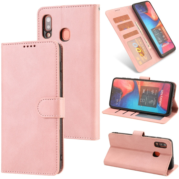 For Samsung Galaxy A20 / A30 Fantasy Classic Skin-feel Calfskin Texture Magnetic Buckle Horizontal Flip PU Leather Case with Holder & Card Slot & Wallet