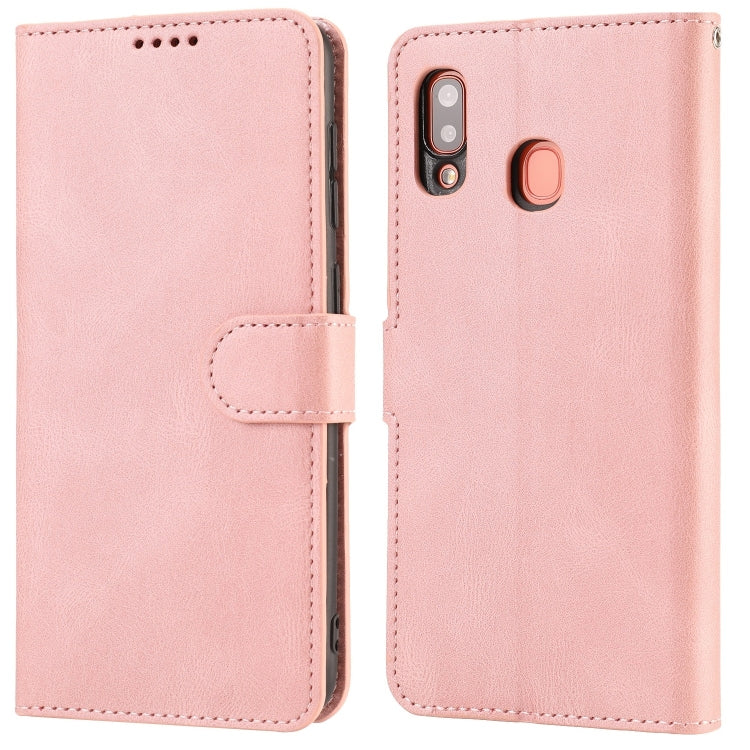For Samsung Galaxy A20 / A30 Fantasy Classic Skin-feel Calfskin Texture Magnetic Buckle Horizontal Flip PU Leather Case with Holder & Card Slot & Wallet