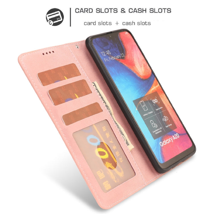 For Samsung Galaxy A20 / A30 Fantasy Classic Skin-feel Calfskin Texture Magnetic Buckle Horizontal Flip PU Leather Case with Holder & Card Slot & Wallet