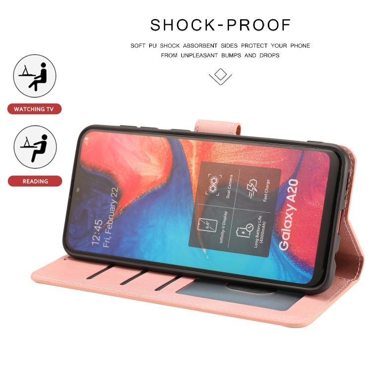 For Samsung Galaxy A20 / A30 Fantasy Classic Skin-feel Calfskin Texture Magnetic Buckle Horizontal Flip PU Leather Case with Holder & Card Slot & Wallet