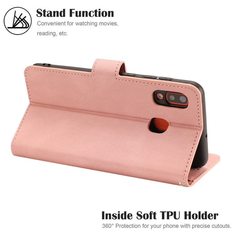 For Samsung Galaxy A20 / A30 Fantasy Classic Skin-feel Calfskin Texture Magnetic Buckle Horizontal Flip PU Leather Case with Holder & Card Slot & Wallet