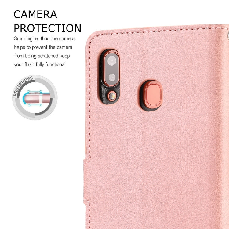 For Samsung Galaxy A20 / A30 Fantasy Classic Skin-feel Calfskin Texture Magnetic Buckle Horizontal Flip PU Leather Case with Holder & Card Slot & Wallet