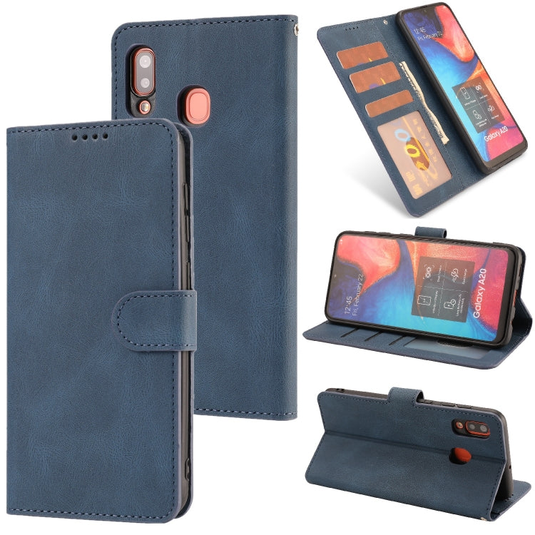 For Samsung Galaxy A20 / A30 Fantasy Classic Skin-feel Calfskin Texture Magnetic Buckle Horizontal Flip PU Leather Case with Holder & Card Slot & Wallet