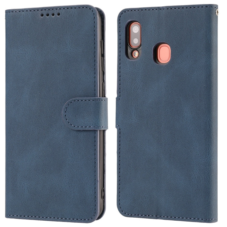 For Samsung Galaxy A20 / A30 Fantasy Classic Skin-feel Calfskin Texture Magnetic Buckle Horizontal Flip PU Leather Case with Holder & Card Slot & Wallet