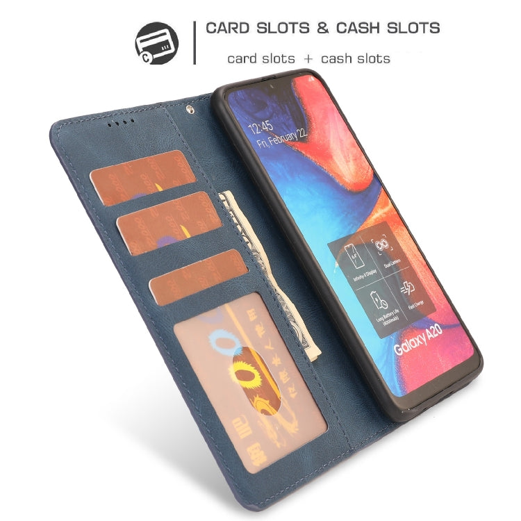 For Samsung Galaxy A20 / A30 Fantasy Classic Skin-feel Calfskin Texture Magnetic Buckle Horizontal Flip PU Leather Case with Holder & Card Slot & Wallet