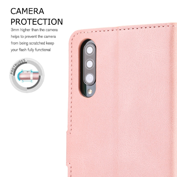 For Samsung Galaxy A50s Fantasy Classic Skin-feel Calfskin Texture Magnetic Buckle Horizontal Flip PU Leather Case with Holder & Card Slot & Wallet