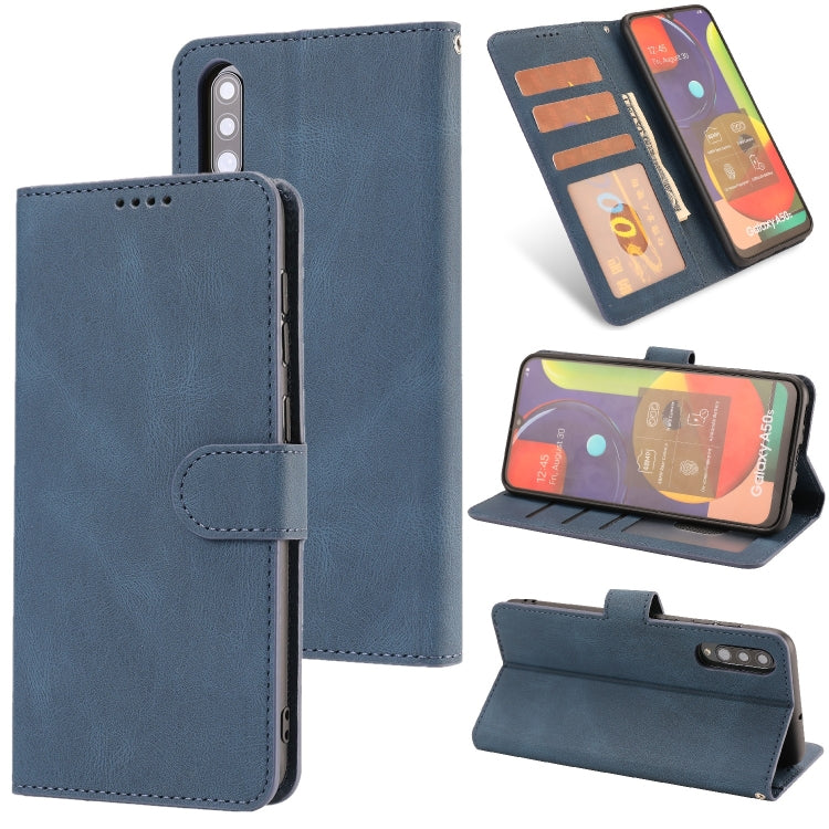 For Samsung Galaxy A50s Fantasy Classic Skin-feel Calfskin Texture Magnetic Buckle Horizontal Flip PU Leather Case with Holder & Card Slot & Wallet