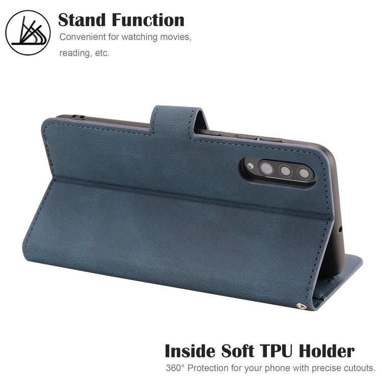 For Samsung Galaxy A50s Fantasy Classic Skin-feel Calfskin Texture Magnetic Buckle Horizontal Flip PU Leather Case with Holder & Card Slot & Wallet