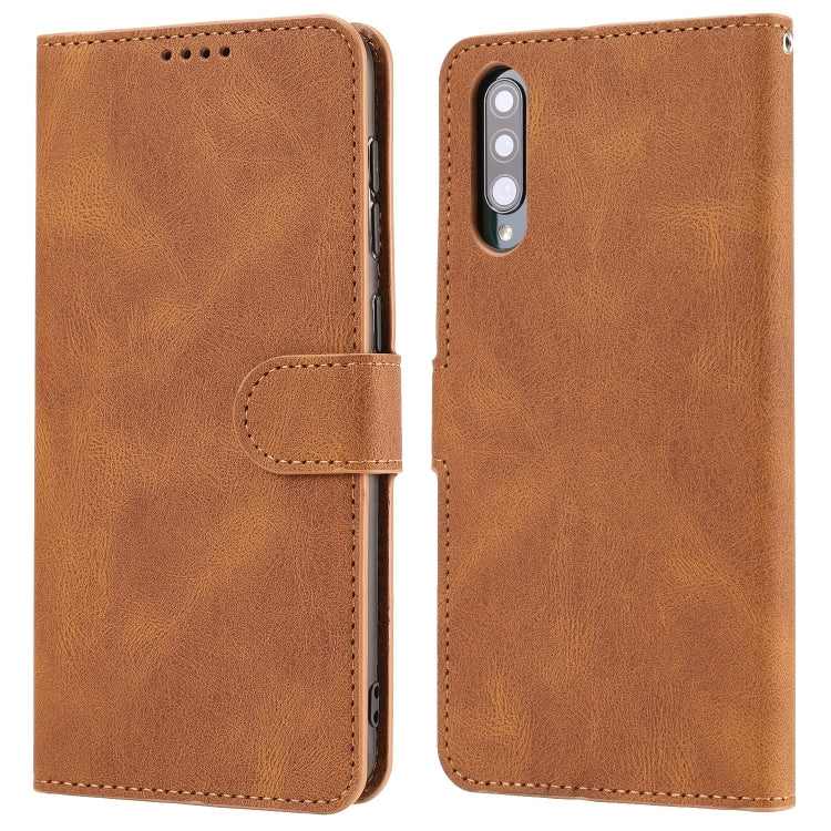 For Samsung Galaxy A50s Fantasy Classic Skin-feel Calfskin Texture Magnetic Buckle Horizontal Flip PU Leather Case with Holder & Card Slot & Wallet