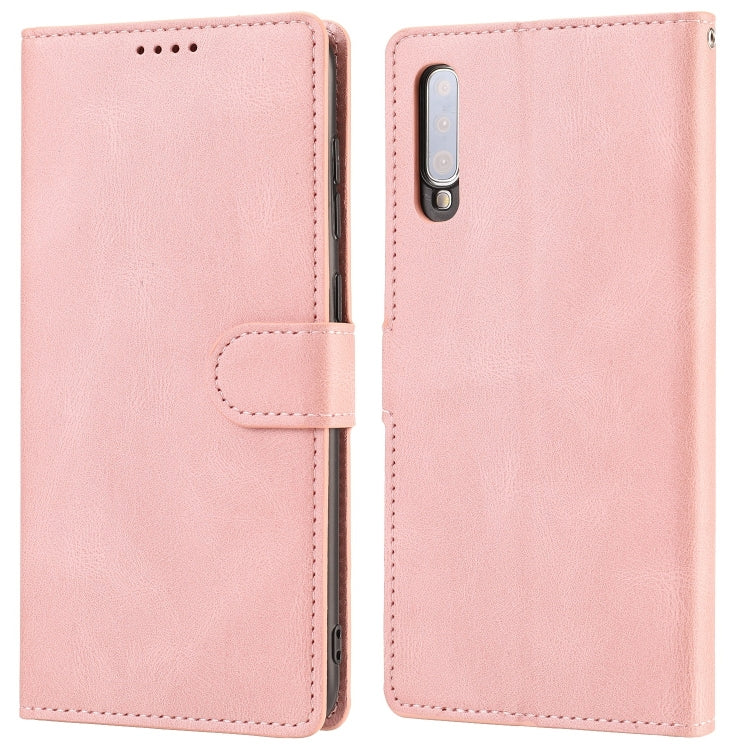 For Samsung Galaxy A70 Fantasy Classic Skin-feel Calfskin Texture Magnetic Buckle Horizontal Flip PU Leather Case with Holder & Card Slot & Wallet