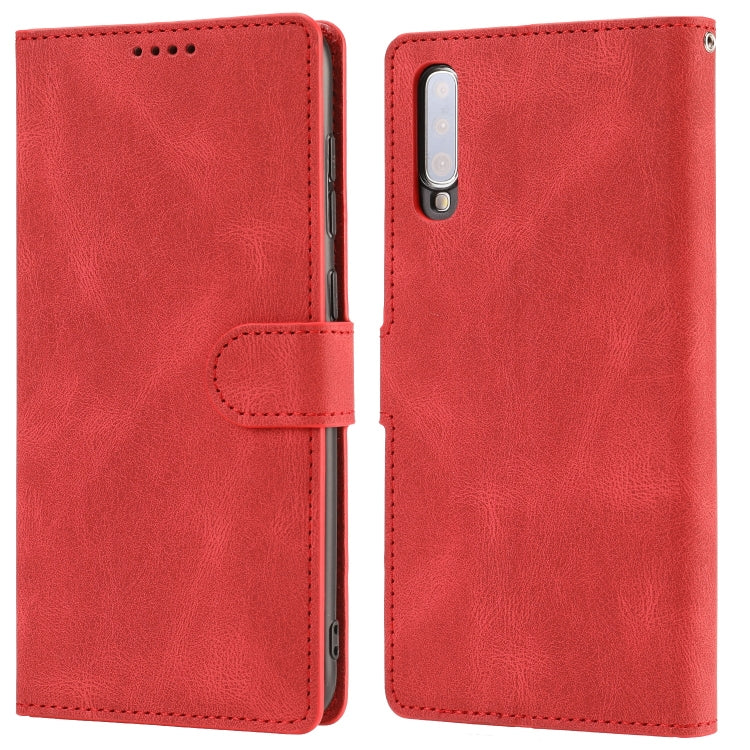 For Samsung Galaxy A70 Fantasy Classic Skin-feel Calfskin Texture Magnetic Buckle Horizontal Flip PU Leather Case with Holder & Card Slot & Wallet