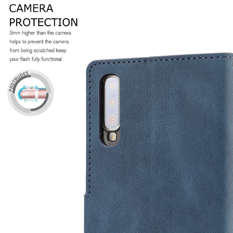 For Samsung Galaxy A70 Fantasy Classic Skin-feel Calfskin Texture Magnetic Buckle Horizontal Flip PU Leather Case with Holder & Card Slot & Wallet