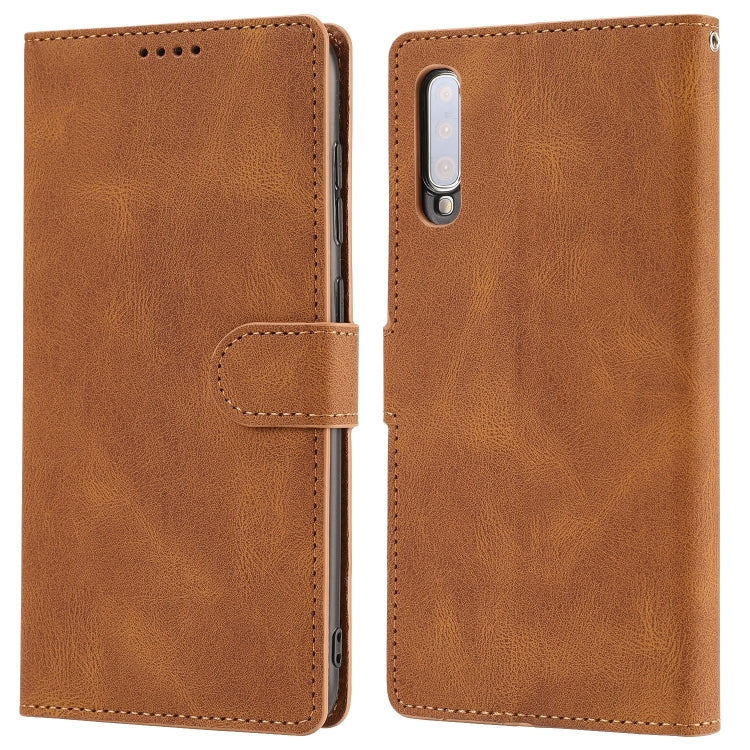 For Samsung Galaxy A70 Fantasy Classic Skin-feel Calfskin Texture Magnetic Buckle Horizontal Flip PU Leather Case with Holder & Card Slot & Wallet