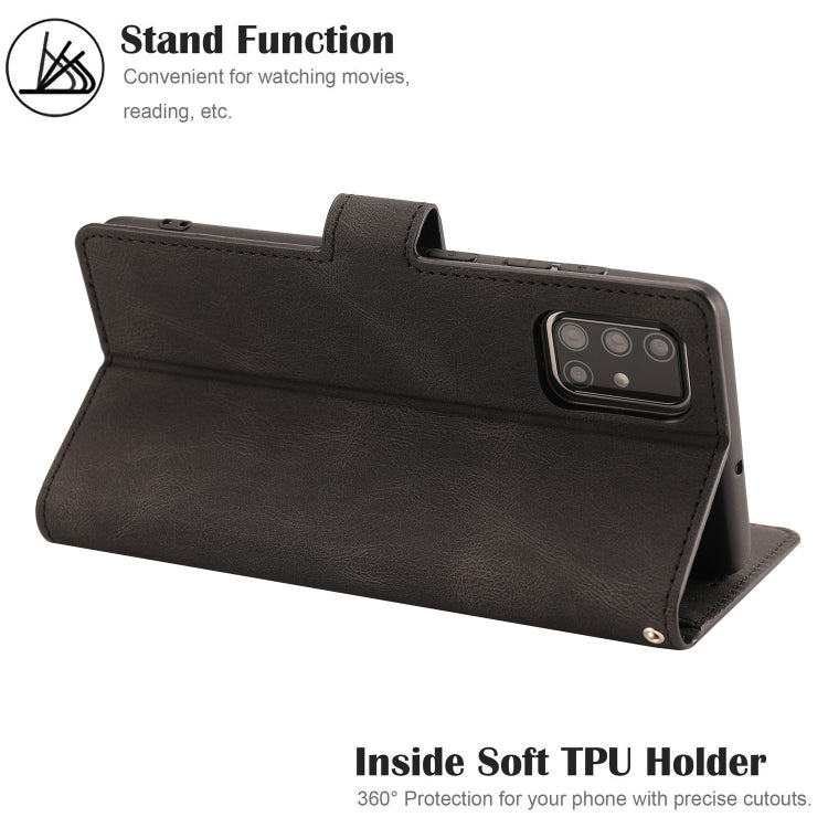 For Samsung Galaxy M20 Fantasy Classic Skin-feel Calfskin Texture Magnetic Buckle Horizontal Flip PU Leather Case with Holder & Card Slot & Wallet
