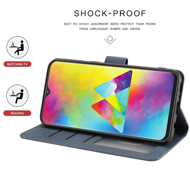 For Samsung Galaxy M20 Fantasy Classic Skin-feel Calfskin Texture Magnetic Buckle Horizontal Flip PU Leather Case with Holder & Card Slot & Wallet