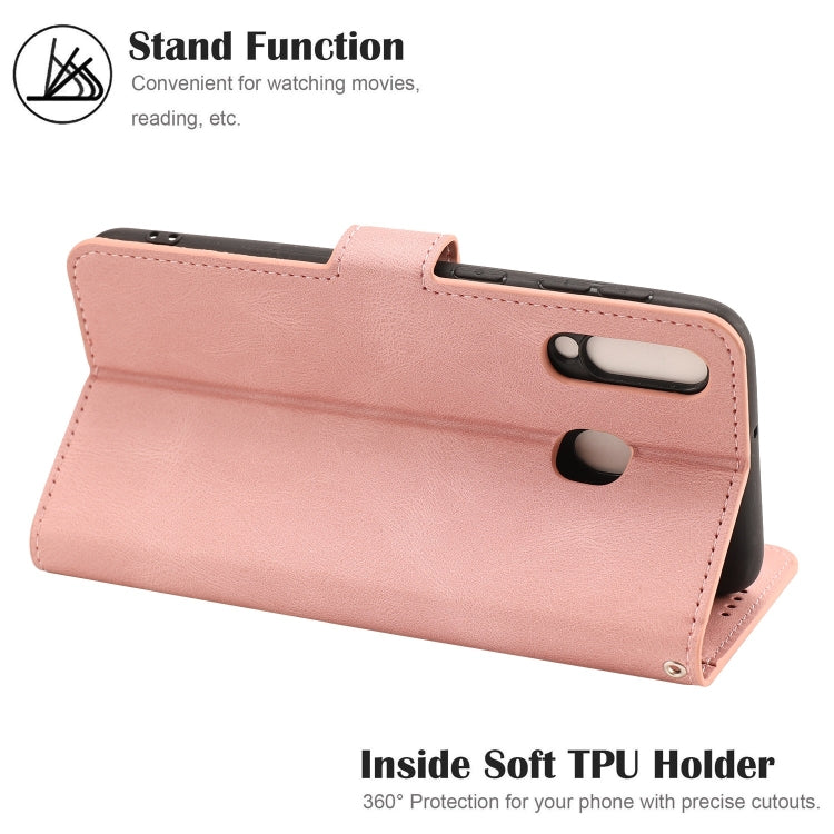 For Samsung Galaxy M30 / A40s Fantasy Classic Skin-feel Calfskin Texture Magnetic Buckle Horizontal Flip PU Leather Case with Holder & Card Slot & Wallet